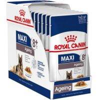 ห้ามพลาด สินค้า ส่งฟรี   พิเศษ!!!    อาหารเปียกสุนัข Royal Canin Maxi Ageing 8+ จำนวน 1กล่อง (140g*10ซอง) หมดอายุ 10/21