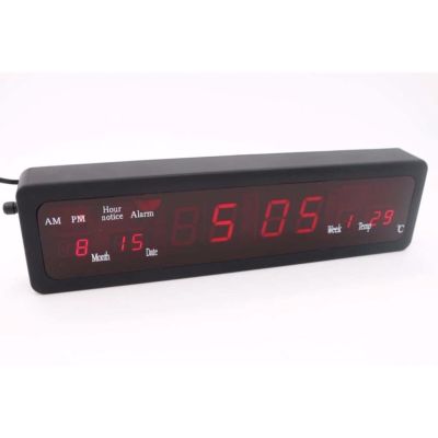 CX-808 / นาฬิกาดิจิตอล หน้าจอ LED นาฬิกาติดผนัง นาฬิกาแขวนผนัง สีแดง ฟ้า