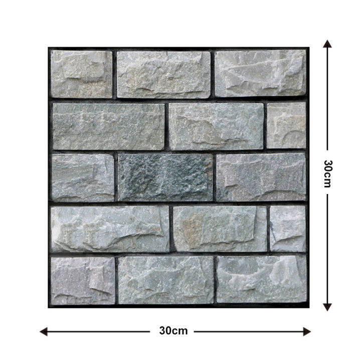 วอลล์เปเปอร์3d-มีกาวในตัว30ซม-x-30ซม-กันน้ำสติ๊กเกอร์ติดผนังลายอิฐกระดาษ-hiasan-interior-ห้องในห้องน้ำ