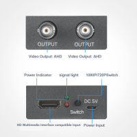 อินเทอร์เฟซกับวงจรแปลงสายชารจ์ที่มีเเกนกลางร่วมกัน AHD อเนกประสงค์ผ่านเอาต์พุต1ใน2ออก1080P ตัวแปลง4K ปลั๊กแอนด์เพลย์สำหรับการตรวจสอบการจราจร