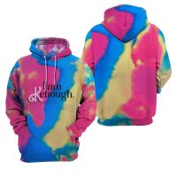 2023 Hot Movie I Am Kenough Tie Dye 3D Long Sleeve Hoodie Sweatshirts Fashion Hip Hop Men Women Pullover Clothes Tops