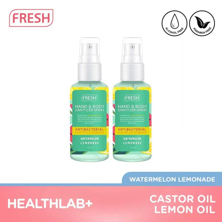 Fresh Watermelon Lemonade Hand and Body Sanitizer Spray (100ml) x2 Lazada PH