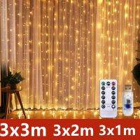 [Ricky Lighting] 3M USB LED Fairy String Lights Curtain Garlands ตกแต่งคริสต์มาสสำหรับตกแต่งบ้านห้องจัดงานแต่งงานของขวัญปีใหม่รีโมทคอนโทรล