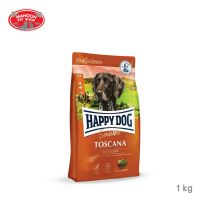 ? { ส่งฟรี } ?  Happy Dog Toscana 1kg อาหารสุนัขสูตรเนื้อเป็ดและปลาแซลมอน  บริการเก็บเงินปลายทาง