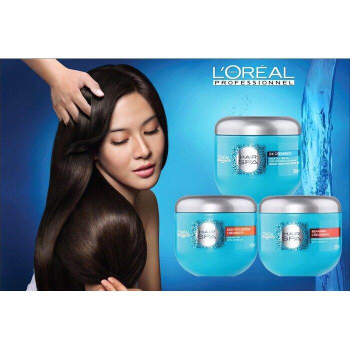 loreal-hair-spa-ลอรีอัล-แฮร์สปา-ครีมบาธ-500-มล-มี-3-สูตร-สำหรับ-ผมแห้งเสียมาก-ชี้ฟู-ดีท๊อกซ์-ใช้แทนครีมนวด-หรือ-ใช้อบไอน้ำ