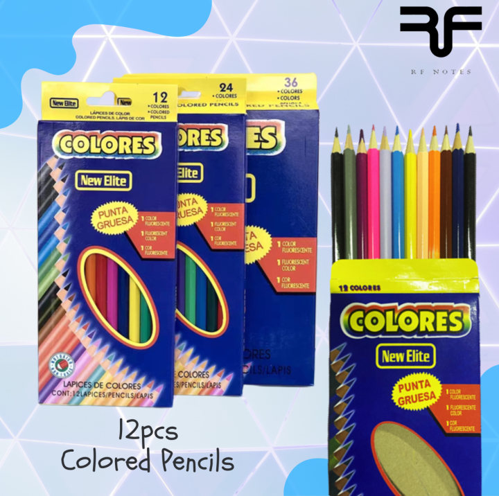 [RF NOTES] 12pcs Color Boxed Colored Pencils Children Drawing Pens