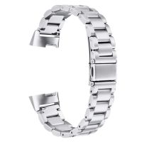 For Fitbit Charge 3 Watch Strap-Men Women Replacement Stainless Steel Bracelet Smart Watch Band Strap for Fitbit Charge 3,135-208mm