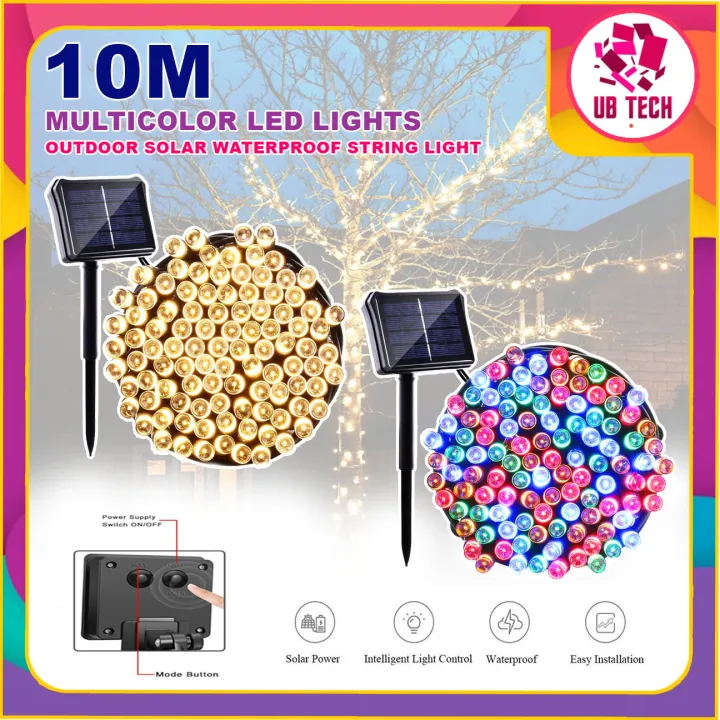 Solar Christmas Lights Outdoor Waterproof Solar Powered THICK LINE