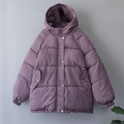 Womens jacket Down Jacket Winter Parka Female Oversize Autumn Clothing Zipper Puffer Jacket For girl Quilted Coats Black Purple