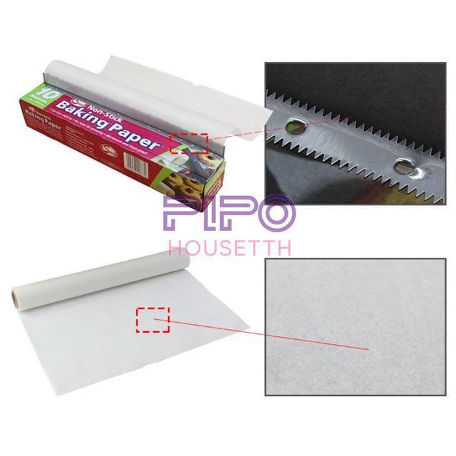 กระดาษรองอบ-กระดาษไข-แผ่นรองอบ-กระดาษอบขนม-5เมตร-และ10เมตรกระดาษเคลือบไขใช้ได้-2-ด้าน-ไม่ต้องทาไขมัน-pp99
