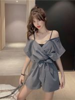 Leisure Jumpsuits Women In The Summer Of 2023 New Show Thin Fashion Small Condole Belt Tall Waist Wide Leg Pants