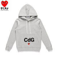 COMME Des GARCONS เสื้อฮู้ดทรงหลวมสำหรับผู้หญิง,เสื้อเสื้อกันหนาวมีฮู้ดมีเชือกรูดพิมพ์ลายสวยงามสวมใส่ของแท้100%