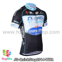 เสื้อจักรยานแขนสั้นทีม QuickStep 14 (01) สีขาวดำ