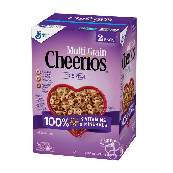 General Mills Multi Grain Cheerios Lightly Sweetened Cereal 978g ...