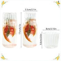 CHUN 2pcs แก้วน้ำ carafe โมเดิร์น Minimalist น้ำเย็นร้อนชุดถ้วยน้ำ