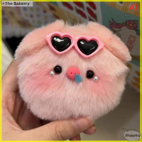 [The Bakerry] Squeak น่ารักมุกหมูกับแว่นกันแดดตุ๊กตาพวงกุญแจตุ๊กตาสร้างสรรค์ Kawaii ปุยนุ่มยัดไส้ของเล่นจี้สำหรับเด็กของขวัญ