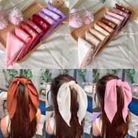 ❉12.12 ผ้าผูกผมxผ้าสามเหลี่ยมออแกนซ่า มากกว่า 30 สี ❁