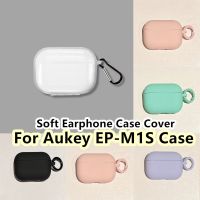 READY STOCK! For Aukey EP-M1S Case Macarons Purple &amp; Green for Aukey EP-M1S Casing Soft Earphone Case Cover