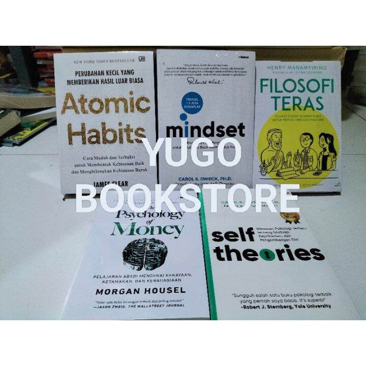 Paket 5 Buku Motivasi Atomic Habits The Psychology Of Money Filosofi