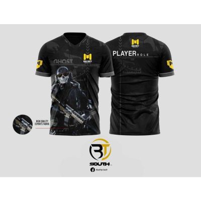 Kaos Shirt Gaming Jersey Esport Call Of Duty PUBG Free Fire FF Mobile Legend Print Custom Short Sleeve(FREE NICKNAME)