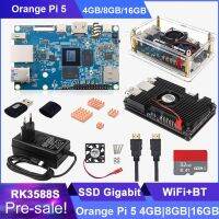 Orange Pi 5 4GB 8GB 16GB RK3588S โมดูล PCIE 5V เคสอะคริลิคฮีทซิงค์ตัวเลือกสำหรับ Opi 5 Run Debian OS