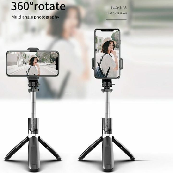 extendable-wireless-selfie-stick-tripod-l02-phone-self-stick-with-bluetooth-remote-with-color-black-white