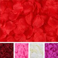 ◊☊▽ 100/500/1000pcs Artificial Silk Fabric Rose Flower Simulation Rose Petals For Wedding Party Decor Fake Flower Petal Decorative