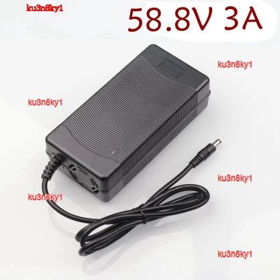 ku3n8ky1 2023 High Quality 58.8V 3A Lithium Charger 51.8V 52V 14S Li-Ion Electric Bicycle Scooter Battery Charger with Fan