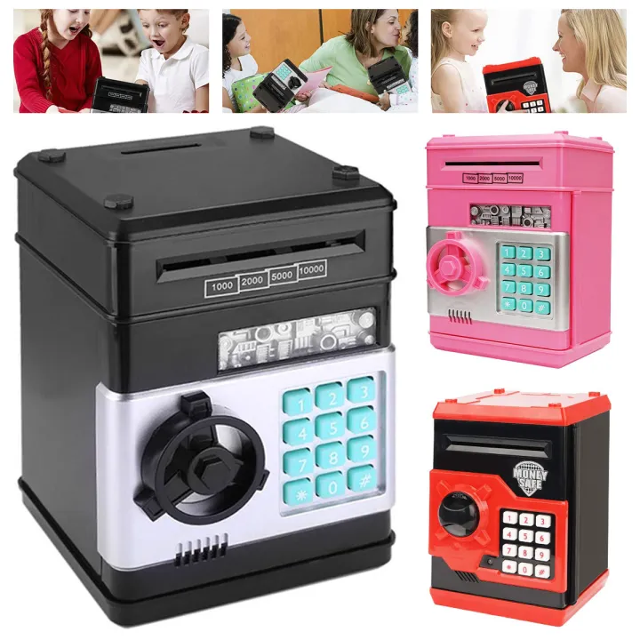 Electronic Piggy Bank Safe Box Money Boxes For Children ATM Password Money Box Code Key Lock