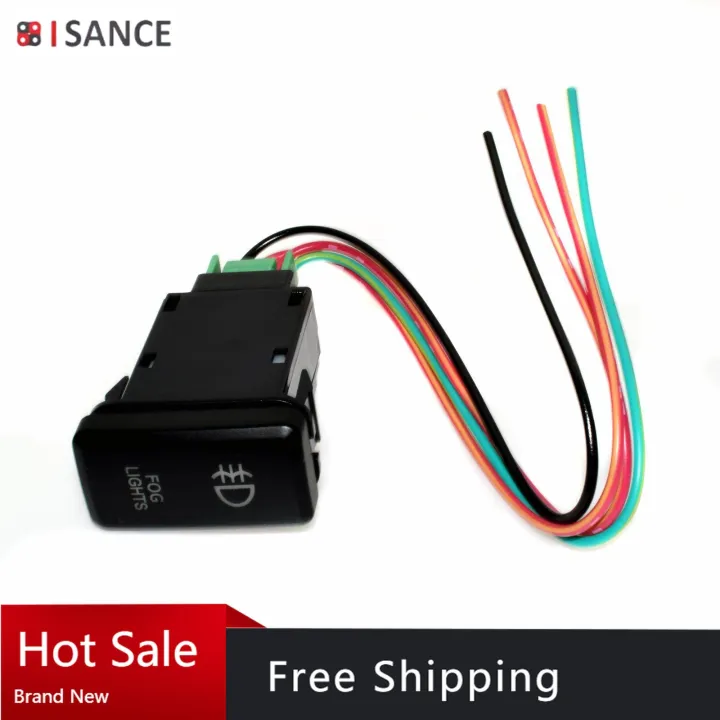 12V Push Switch Blue LED Fog Light For Toyota FJ Cruiser Fortuner Hilux Tacoma - Foto 4