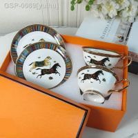 □☌❖ Yuihu Conjunto De Copos Café Cacativo Caneca Cerâmica Porcelana Teaware Presente Luxo Chá