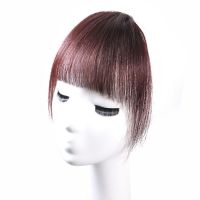 Qi bangs wig female thickened flat bangs natural real hair invisible seamless false head curtain online celebrity one knife neat wig piece