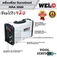 เครื่องเชื่อมอินเวอร์เตอร์ WEL D 300D เครื่องเชื่อมMMA เครื่องเชื่อมเหล็ก เครื่องเชื่อมไฟฟ้า