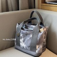2023♈❁✶ Zipper popular Japanese lotte high-grade canvas bag lunch bag portable canvas bag 16 laminated canvas