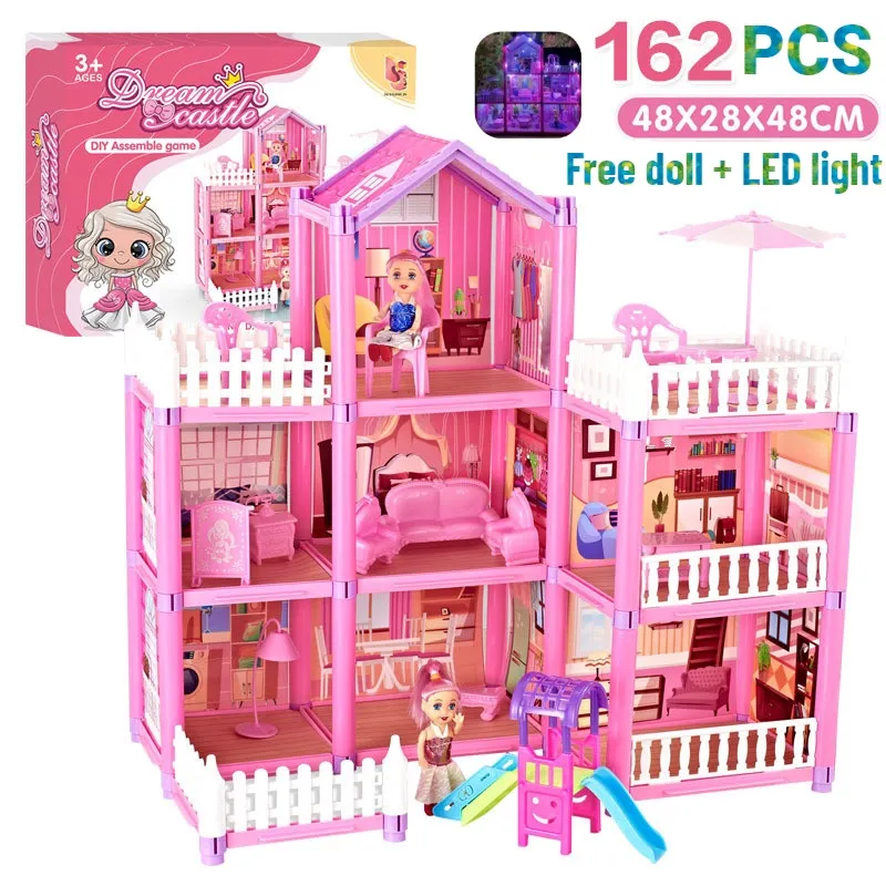DIY Doll House Gifts Dream Villa for Barbie 3D Play Set Kids Baby Toys  Birthday Gift Mansion VillaZzQ | Lazada PH