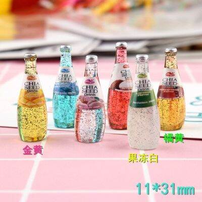 ขวดดื่มไวน์น้ำขนาดเล็ก10ชิ้นฟิลเลอร์เสน่ห์ของเมือกของเล่นสำหรับเด็กโทรศัพท์จี้ของตกแต่งเคสเครื่องประดับงานฝีมือ