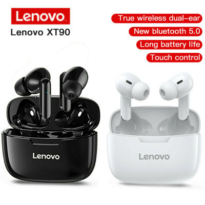 KeyNG【Ready Stock】Original Lenovo XT90 TWS True Wireless BT 5.0ชุดหูฟัง Touch Mini Sports ชุดหูฟังแฮนด์ฟรีพร้อมกล่องชาร์จ300Mah เวลาเล่น20ชม.