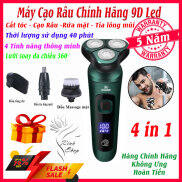 Máy cạo râu sạc điện 9D Shaver 4 trong 1, cạo râu, tỉa lông mũi, cắt tóc