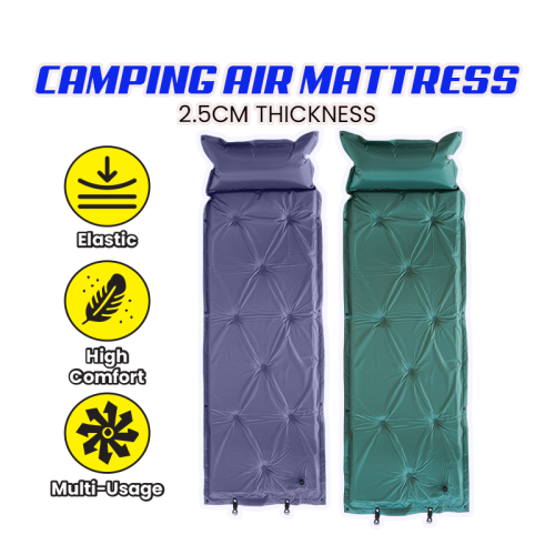 Auto Self Inflatable Air Bed Portable Outdoor Camping Sleeping Pad Pillow  Tilam Tidur Khemah FREE Storage Bag