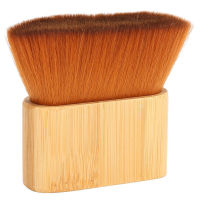 Barber Neck Duster Brush for Hair Cutting Soft Neck Cleaning Brush Professional Salon Barber Tool with Wood Handle