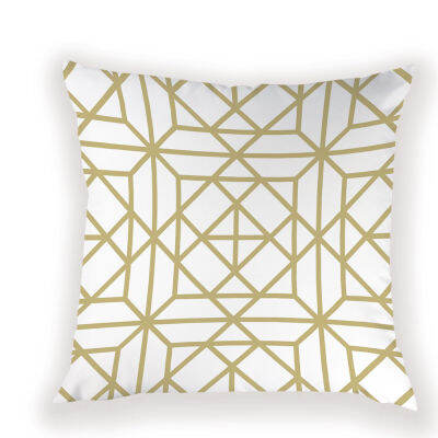 Geometric Lattice Pillows Case Nordic Style Home Decorative Cushion Cover White Pillow Case  Car Sofa Pillow Cases Kussenhoes