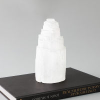 1PC Natural Mountain Shape Gypsum Stone Pillar Modern Crystal Ore Night Lamp Ornament Figurine Craft Home Decoration Gift