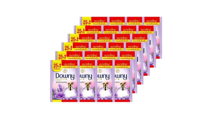 fernnybaby-น้ำยาปรับผ้านุ่ม-ดาวน์นี่-downy-ซอง-5-บาท-ดาวน์นี่สูตรเข้มข้นพิเศษ-สูตร-ดาวน์นี่-สีม่วง-ลาเวนเดอร์-25-มล-จำนวน-24-ซอง