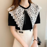 1 Pc Lady Shirt False Collar Lace Detachable False Neck Polyester French Style Hollowed-Out Collar