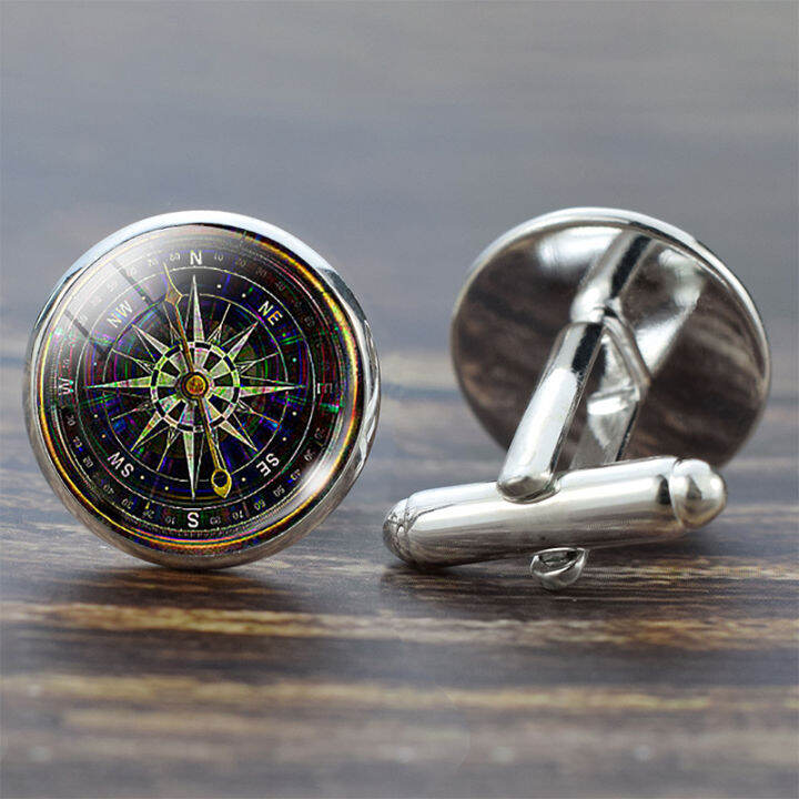 เข็มทิศ-cuff-links-เข็มทิศวินเทจนาฬิการูปแบบเรือใบ-alloy-cuff-links-สำหรับชายของขวัญแก้ว-cabochon-its-not-a-เข็มทิศจริง-yrrey