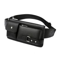 Brand Mens Waist Bag PU Leather Male Fanny Pack Male Shoulder Chest Bags for Phone Hip Sack Man Belt Pouch Bum Bag