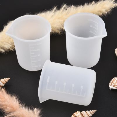 5pcs 100ml Silicone Measuring Cup Epoxy Split Cup Resin Silicone Mould Handmade DIY UV Jewelry Making Tool Epoxy Resin Cup