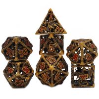 【LZ】 Flying Dragon poliédrico Dice Set para Role Playing Game Metal oco D   D Dice DND Dice Pathfinder Novo 7 Pcs 2022