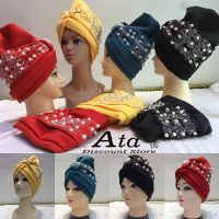 【YF】 Muslim Turban Cipa India Womens Hat Diamond Beading Africa Bonnet Head Wraps Chaple Cap For Prayer In Ramadan Free Ship