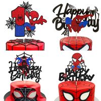 Disney Spiderman Birthday Cake Topper Boys Kids 1st Birthday Party Cupcake Topper Spideman Superhero Theme Cake Decorations